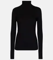 [Vince] Vince Essential turtleneck cotton top AU 16 black