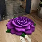 Quick-drying Floral Plush Floor Mat Fast-drying Rug with Diatomaceous