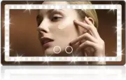 Rechargeable Car Makeup Mirror with Dimmable Touch Screen
