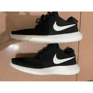 NIKE ROSHE 2 TWO 844656-004黑底白勾勾 網布 慢跑鞋 男US8(全新無鞋盒