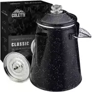Classic Enamel Coffee Percolator (Black, 12 Cup) — The Original Camping Coffee