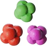 JOINPAYA 3pcs Hexagonal Reaction Balls Agile Training Fitness Equipment for Coordination and Reflex Improvement Durable for Home Use and Sports Drills Random Color