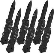 6PCS Fake Retractable Knife - Halloween Prop Plastic Trick Disappear Blade Switchblade Dagger