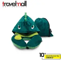 在飛比找Yahoo!奇摩拍賣優惠-Travelmall 專利3D按壓式充氣連帽枕 黑 灰 動物