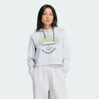 在飛比找momo購物網優惠-【adidas 愛迪達】上衣 女款 長袖上衣 帽T 運動 三