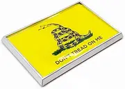 Perdecor Dont Tread on Me Gadsden Flag Sticker Emblem Decal Car Chrome Flags, 2 Pack, 3 x 2 inches