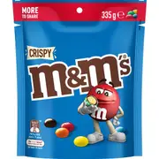 M&M's Crispy Milk Chocolate Snack & Share Bag 335g