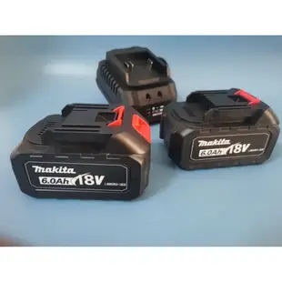 買一送一送充電器Makita電池 全新 牧田 18V 6.0AH電池 9A 無晶片款電池BL1860 帶電量顯示 牧田電