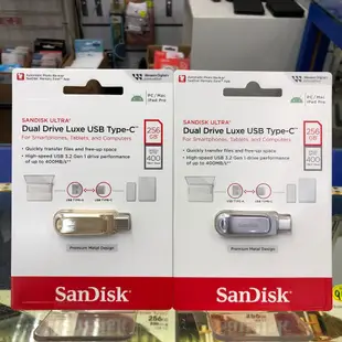 SanDisk Ultra Luxe USB3.2 Type-C 雙用隨身碟 256G 256GB OTG SDDDC4