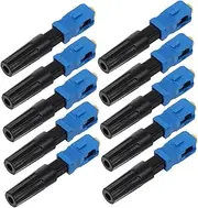 Vaguelly 10pcs Fiber Optic Single Mode Connectors Quick Assembly Connectors for Easy Installation Low Insertion Loss Reliable Performance for Network Instruments and Fiber Patch Panels