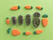 Carrot Polymer Clay Cutter Set | Maxi Set | Easter Theme | Cross Bunny Egg