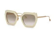 Philipp Plein SPP097S 9ZQG AVORIO PIENO LUCIDO 53/23/140 WOMAN Sunglasses