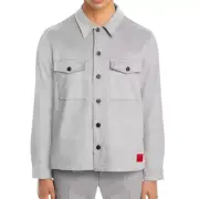 Hugo Boss Men's Long Sleeve HUGO Enalu Utility 2 Pocket Shirt Jacket Medium Grey