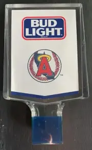 AUTHENTIC BUDWEISER CALIFORNIA ANGELS BASEBALL BUD LIGHT ACRYLIC BEER TAP 80'S