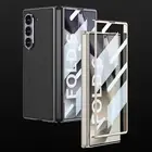 For Samsung Galaxy Z Fold 6 Electroplating Leather Case with Screen Protector