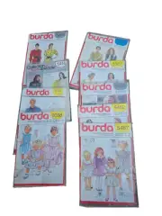 Lot of 9 Burda VTG 80s Sew Pattern 17A