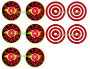 FIREPOWER Pinball Machine Target Cushioned Decals