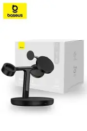 BASEUS 3 in 1 Magnetic Magsafe Wireless Charge Dock Watch Airpods iPhone 16 15