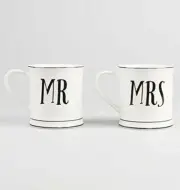Mr Mrs Mug Set by RJB Sass Belle
