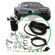 SAAS Oil Catch Can Kit - Suits Ranger PX-II 2.2L/3.2L 2015 >, Black, ST2103-1014