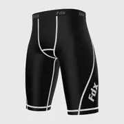 Fdx Men's Black / White Compression Shorts Skin Tight Gym Pants