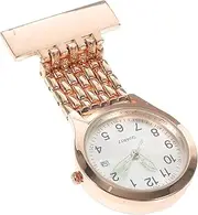[WRITWAA] Nurse Table Nurse Lapel Watch Digital Watch Nurse Watches for Women Watch with Secondhand for Nurses Nurse Watch Clip Nursing Watch Electronic Chest Watch Rose Gold Alloy