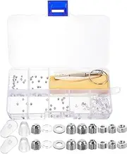 Eyeglasses Repair Kit with Assorted Screws and Nuts, Glasses Frame Repair Tool Set for Eyeglasses, Sunglasses, Watches, and Precision Devices, Includes Storage Box for Easy Organization
