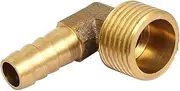 uxcell 1/2BSP Male Thread 10mm Hose Barb Fitting Right Angle Elbow Coupler Connector