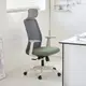 韓國ROOM&HOME 韓國製高背透氣網坐臥升降式機能工學椅(附頭枕)-DIY-/ 綠灰撞色