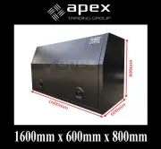 BRAND NEW 2MM TOOLBOX FLAT BLACK ALUMINIUM TOOL BOX- UTE TRUCK STORAGE-1668FFPBL