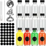12 Pack Glass Bottles,Glass Bottle With Accessories,Wellness Shot Bottles,Liquid Storage,Mini Travel Jar,for Diy Essential Oils, Perfumes, Whiskey And Juices