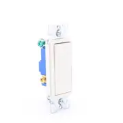 Eaton Light Almond Residential Decorator Rocker Light Switch 3-Way 15A 7503LA