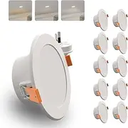 LED Downlights Dimmable, 115mm Recessed Ceiling Light with Driver, 10W 900lm 3000K/4000K/5000K Selectable Simple Retrofit Installation 90MM Cut Out 10 Pack