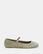 Miss Sofie Marcel/Soft Green Suede Flats 05