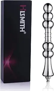Hismith 8.02” Bead Dildo, Smooth Aluminium Wand with KlicLok System for Sex Machines
