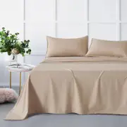 Gioia Casa Bamboo Microfibre Sheet Set - Linen - Single