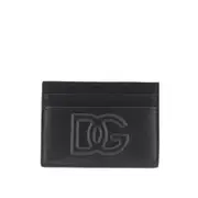 [DOLCE & GABBANA] DOLCE & GABBANA Embossed logo leather cardholder Woman One Size One Size Black