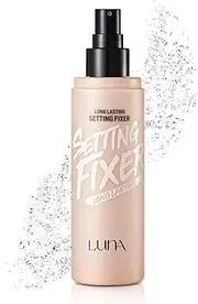 AEKYUNG LUNA Long Lasting Makeup Setting Fixer Spray, Weightless with Micro-Fine Mist, Natural Finish, Non-Drying Formula for All Skin Types, Korean Makeup