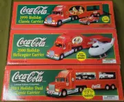 Coca-Cola Holiday 1999 2000 2001 Classic Helicopter Dual Classic Carrier Lot