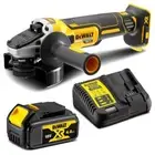 DeWalt Cordless Brushless 125mm (5") Paddle Switch Angle Grinder 4Ah Combo Kit