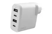 Cygnett CY4769PDWCH PowerPlus 45W Multi Port Fast Wall Charger White, 2xUSB-C PPS (45W)