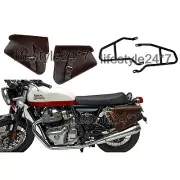 Royal Enfield "D10 Mounting Rails With Pannier Bags Pair" GT & Interceptor 650cc