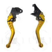 Gold CNC Shorty Brake & Clutch Levers For Suzuki GSXR 600 750 97-03 Control Hand
