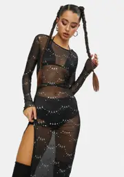 [Club Exx] Lunar Fantasy Mesh Maxi Dress
