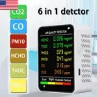 6in1 Air Quality Monitor CO PM2.5 TVOC HCHO Detector Carbon Dioxide Exceed Alarm