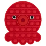 Red Octopus Pop Bubble Fidget Toy