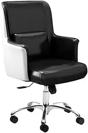 Stable Comfortable Leather Office Chair，Adjustable Height Reclining Lockable Design Desk Chair，Large Lumbar Pillow Computer Chair Mobile
