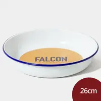 在飛比找PChome24h購物優惠-Falcon 獵鷹琺瑯 琺瑯圓形深盤 26cm 藍白