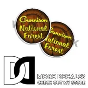 Gunnison National Forest Colorado Decals Park CIRCLE 5" Stickers 2Pk