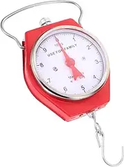 [SUPVOX] Spring Dial Hand Scale 10kg Metal Red Sturdy Hanging Scale for Kitchen Outdoor Use